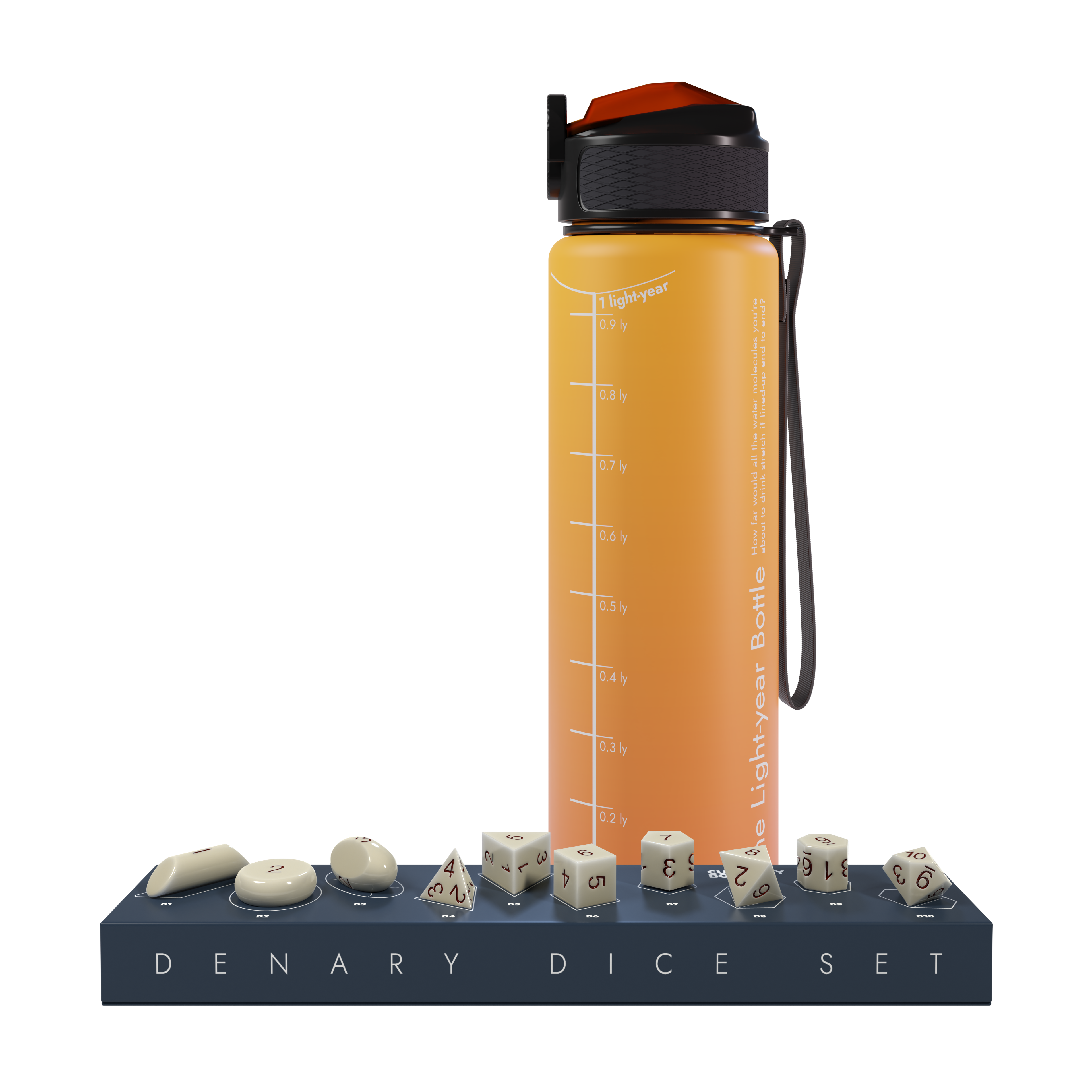 Denary Dice + Lightyear Water Bottle bundle